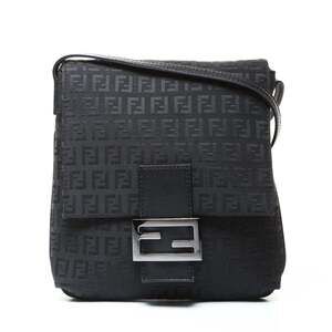 FENDI Black Canvas Shoulder Bag